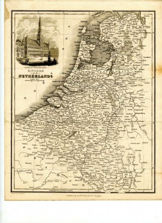 1840 Archibald Fullarton Map - Kingdom Of The Netherlands - Holland