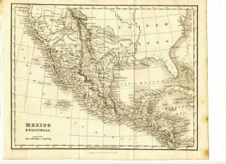 1840 Archibald Fullarton Map - Mexico United States America - Mexican California