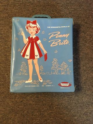 Vintage Penny Bright Doll With Case And Accessories By De Luxe Reading Corp