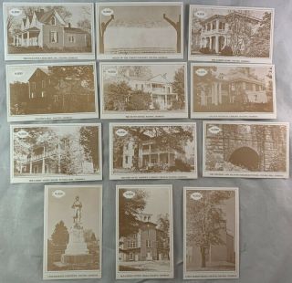 Rare Set Of 12 Vintage Dalton Georgia Postcards Confederate Cemetery Mills,