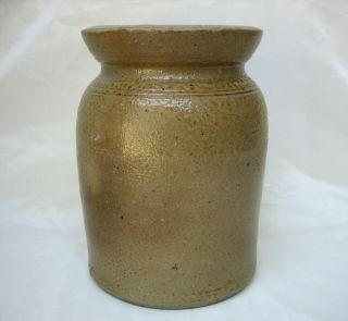 Antique Stoneware Salt Glaze Crock Jar By J E Richter Elmendorf Texas ?