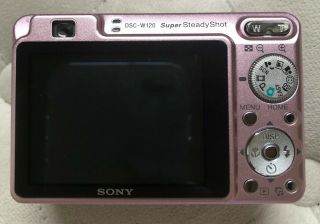 Sony Cyber - shot DSC - W120/W125/W130 7.  2MP Digital Camera - PINK - Rare 3
