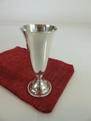 The Randahl Shop Art Deco Sterling Silver Footed Liquor Shot Cup & Pouch