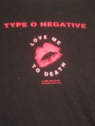 Type O Negative Very Rare Love Me To Death 1996 Long Sleeve T - Shirt