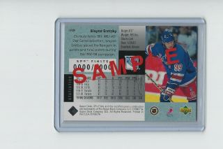 1998 - 99 Upper Deck SPX Wayne Gretzky PROMO Card Rare 2