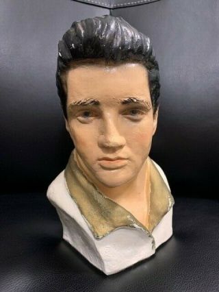 Elvis Presley Vintage,  Hand Painted Ceramic Bust Awesome,  Rare