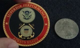 RARE 3 Star Admiral Assist Commandant US Coast Guard USCG MissSpt Challenge Coin 2