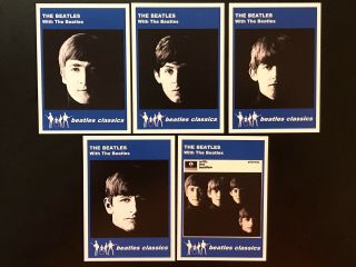 Beatles Classics - Set Of 5 Trading Cards - " With The Beatles " - Rare - Uk Issue - Wow