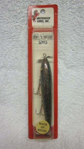 Vintage Smithwick Devil Horse Wood Fishing Lure In Package F - 244