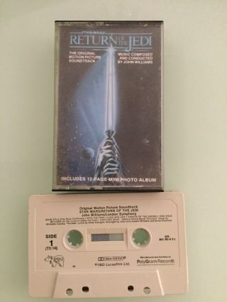 Star Wars Cassette Tape Return Of The Jedi Soundtrack 1983 John Williams Rare