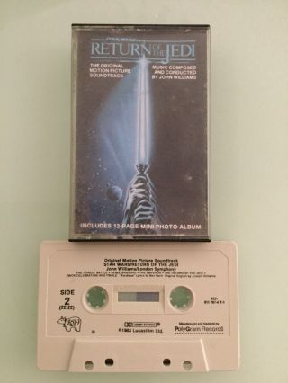 Star Wars Cassette Tape Return Of The Jedi Soundtrack 1983 John Williams Rare 2