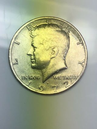1972 - D Kennedy Half Dollar No Fg Cherrypickers Rare Error Fs - 901
