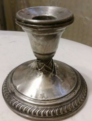Vintage Weighted Sterling Candle Holder By Arrowsmith