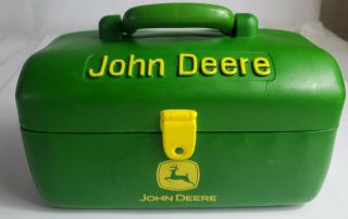 John Deere Ertl Kids Toys Carry Case Lunch Box Rubber Rare