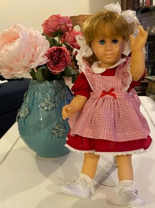 Chatty Cathy - Vintage 1960 Doll W/ Stand - Mute - Looks Great