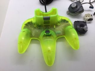 Nintendo 64 Controller Neon Green Extreme Lime Rare Funtastic Rebuild 3