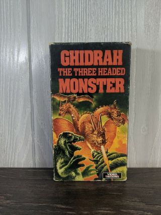 Ghidrah The Three Headed Monster Rare Vhs Tape Video Treasures