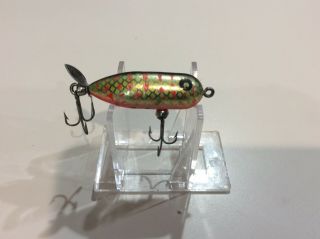 Vintage Heddon Tiny Torpedo Fishing Lure Tough Shrimp Shiner Color