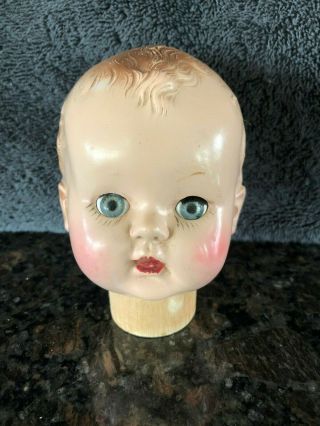 Vintage Or Antique Doll Head 3 1/2 " And 6 1/2 " Head