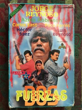Dos Fuerzas Vhs Rare Horror Cult Gore Big Box Action Mexi Spanish Rene Cardona