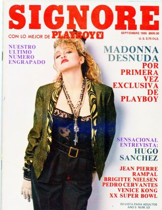 Signore/ Playboy September 1985 Madonna Nude (spanish Playboy) Rare