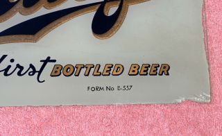 Antique BLATZ Beer GLASS Reverse Painted SIGN Rare 12 