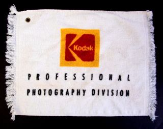 Kodak Advertising Golf Bag Hand Towel Prof.  Photography Division Design Rare Vtg