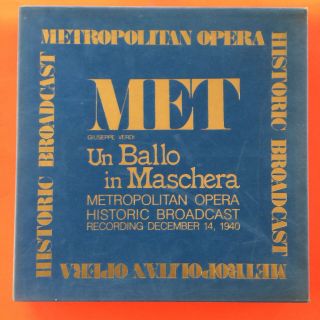 Un Ballo In Maschera Metropolitan Opera 1940 Production Very Rare