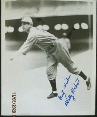 Rare Vintage 8x10 Photo Signed By " Wally Hebert " St.  Louis Browns Psa/dna Loa