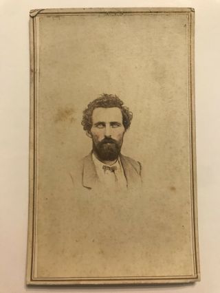 Rare Antique Memphis Tennessee Bearded Man Civil War Era Cdv