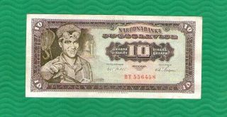 Yugoslavia Baroque 10 Dinara 1965 Bt556458 (039) - Scare Rare Banknote