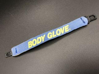 Vintage Rare 1980s Body Glove Blue & Yellow Surf Wrist Band / Bracelet