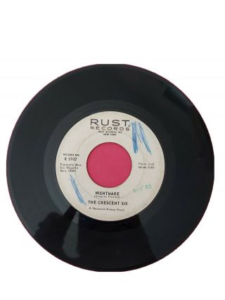 Nightmare / And Then - The Crescent Six 7 " Vinyl 45 Rpm Rare 1965 Promo