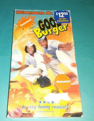 Good Burger Kenan & Kel Nickelodeon Rare Cover Fair Cond.  Vhs Blockbuster Rental