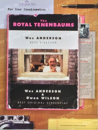The Royal Tenenbaums Wes Anderson Best Director Rare Oscar Ad 2001 Owen Wilson