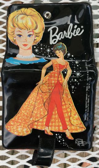 Vintage 1964 Mattel Black Vinyl Barbie Wallet Teenage Dolls 1960s SPP 2