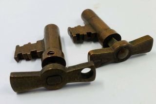 Antique Brass Pocket Door Keys 3