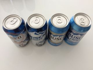 (4) Busch Beer Kevin Harvick Beer Cans Empty Bo Rare Vhtf Limited Edition Oos