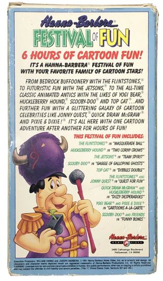 Hanna - Barbera Festival of Fun 6 HOUR Hanna - Barbera Home Video VHS Tape - Rare 2