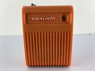 Vintage Realistic Am Rare Orange Pocket Radio Radioshack 23 - 464