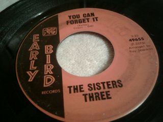 Rare Northern Soul 45 The Sisters Three You Can Forget It 1966 Early Bird 49655