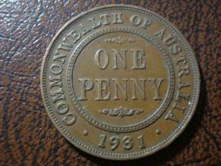 Deceased Estate Find Australian 1931 Penny Dropped 1 Variety 8 Pearls Rare Coin