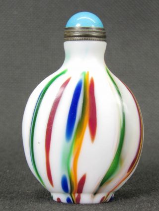 Chinese Handmade Carved Peking Art Glass Snuff Bottle 4