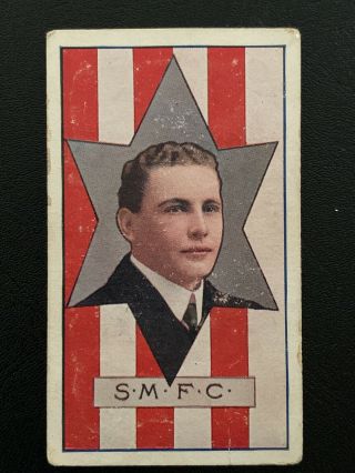 1913 Sniders Rare Peter Pan Back Cigarette Card Head In Star South Melbourne