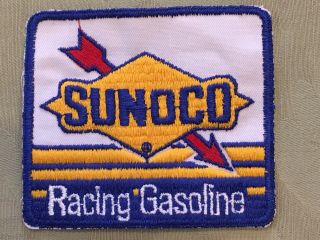 Rare Vintage Sunoco Racing Gasoline Blue Yellow Red Embroidered Patch Race Fuel
