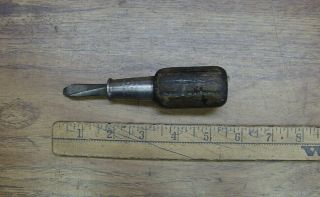 Antique Stanley Hurwood No.  51 Wood Handle Screwdriver,  3/16 " Tip,  Modified,  L@@k