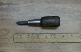 Antique Stanley Hurwood No.  51 Wood Handle Screwdriver,  3/16 