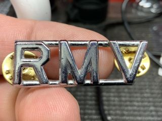 Massachusetts Registry Of Motor Vehicles Vintage Rare Badge Service Badge Pin.