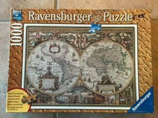 Ravensburger - Antique World Map - 1000 Piece Jigsaw Puzzle