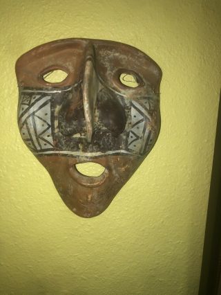 Old Vintage Rare Ceramic Mask Mexican Folk Art